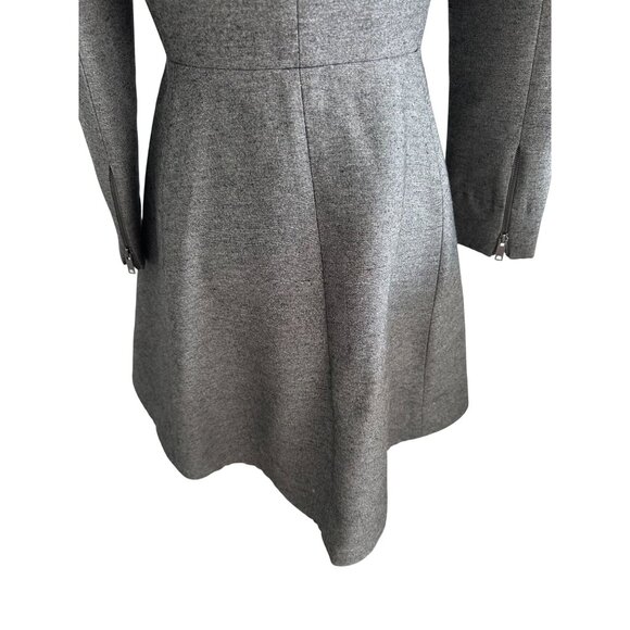 DKNY Gray A Line Full ZipLong Sleeve Jacket Dress Size 4 - Picture 6 of 8